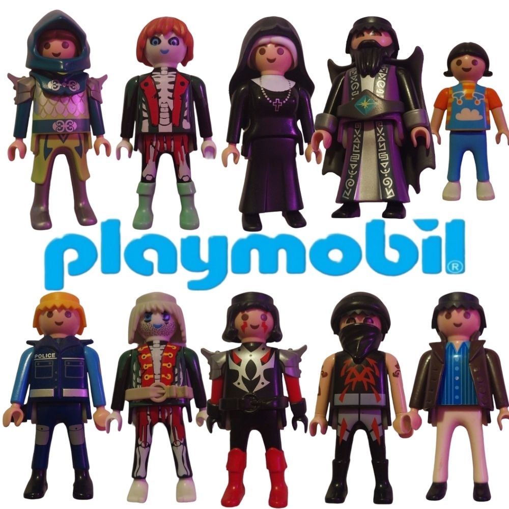 Lot of 10 Vintage Playmobil Figurines